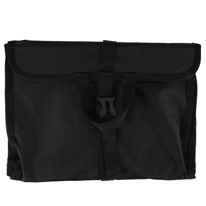 Jormftte sporttáska hegymászáshoz, összecsukható kialakítás, strapabíró anyag, fekete