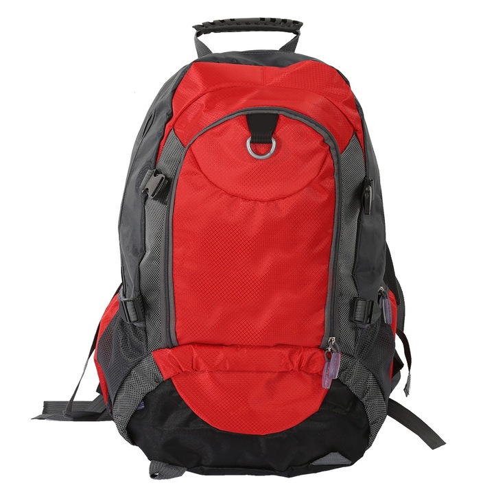 Kopásálló 40 literes nylon hátizsák túrázáshoz, kempingezéshez (piros)