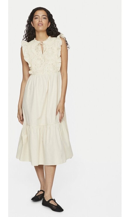 Rochie dama, vila, Bej, Bumbac