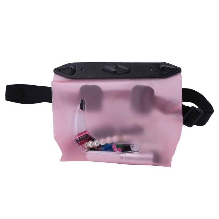 Jormftte vízálló sporttáska, rózsaszín, hármas biztonsági rendszer, környezetbarát anyag