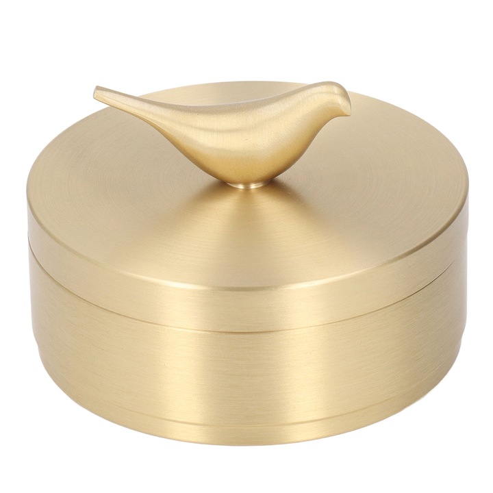 Hamutartó, hosszú cipzáras, 4 nyílásos, robusztus sárgaréz, arany