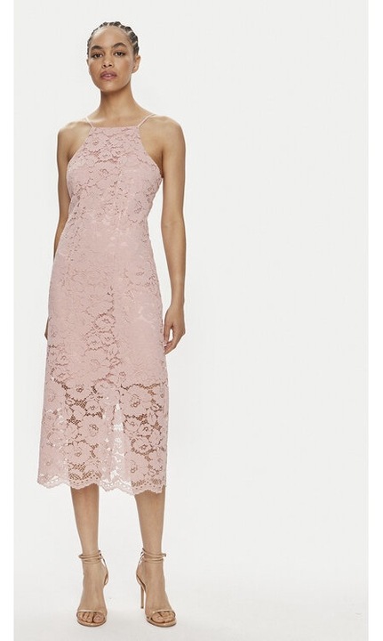 Дамска рокля, Yas, Розова, Найлон