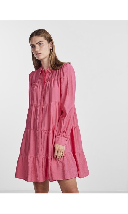 Дамска рокля, Yas, Розова, Вискоза