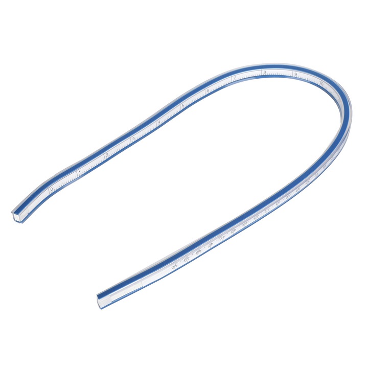 Гъвкава крива линийка Enforose, пластмасова, лека, за измерване и чертане