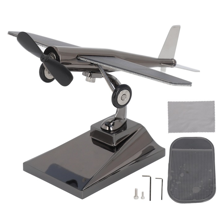 Avion solar, Enforose, cu elice rotativa, material zinc aliaj si plastic, asamblare usoara