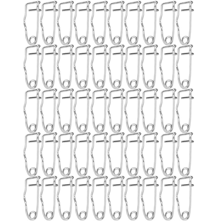 Set 50 ace de siguranta metalice Enforose, 22mm/27mm/32mm, rezistente la coroziune, pentru cusut si proiecte DIY