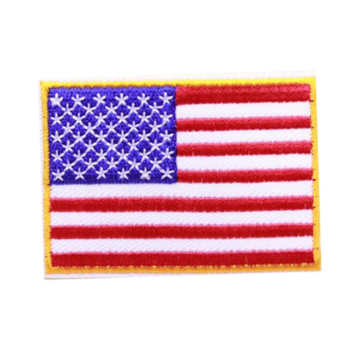 Petic brodat Steagul American, Longziming, Multicolor, 5x7cm