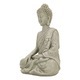 Buddha szobor műgyantából, dekoratív, irodába és nappaliba, finom részletek, 20x30cm