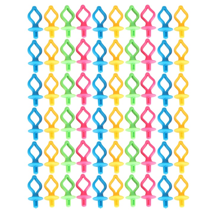 Set 60 suporturi pentru bobine, Enforose, silicon, organizare, prevenire desfasurare, multicolor