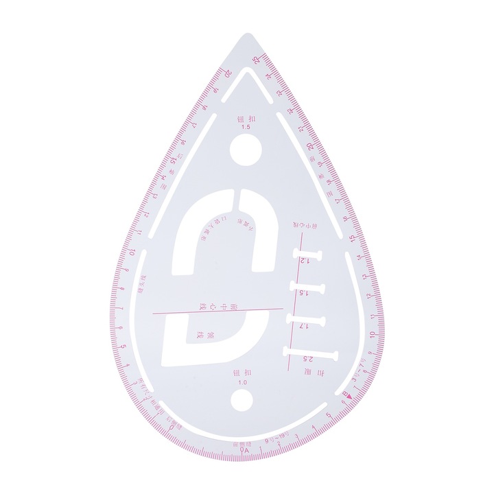 Комплект многофункционални линии Enforose, пластмасови, 4 стила, за шиене, рисуване, измерване