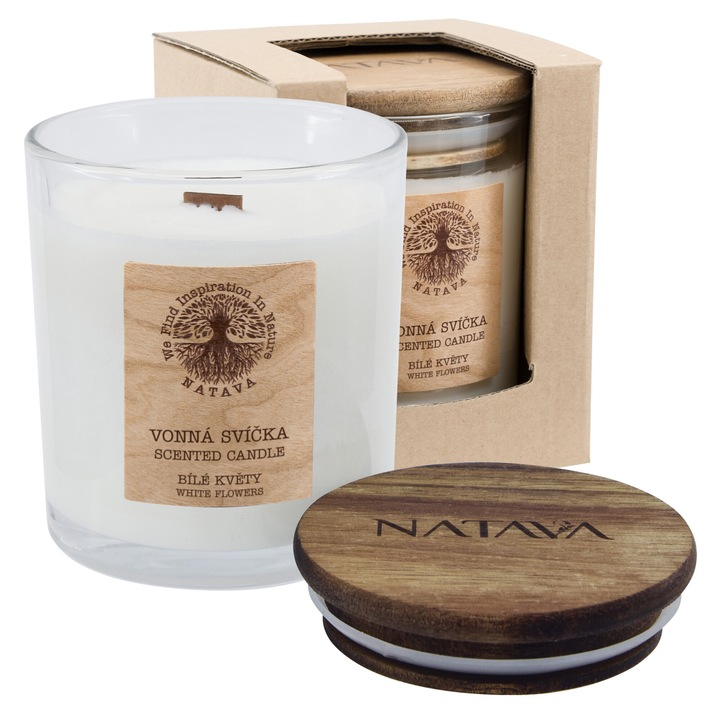 NATAVA соева свещ White Flowers, 220гр