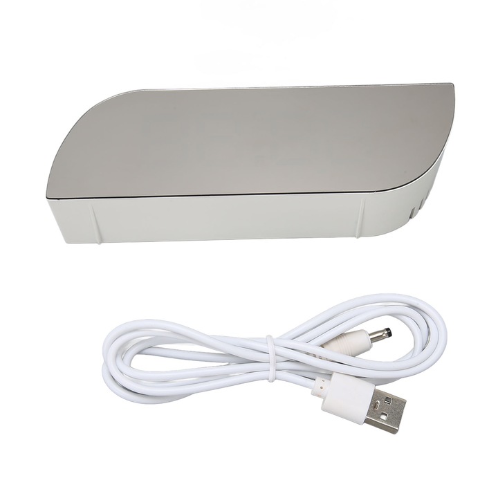 Jormftte digitális ébresztőóra tükörrel, többfunkciós, automatikus fényerő-beállítás, kettős tápellátás, 3x AAA vagy USB