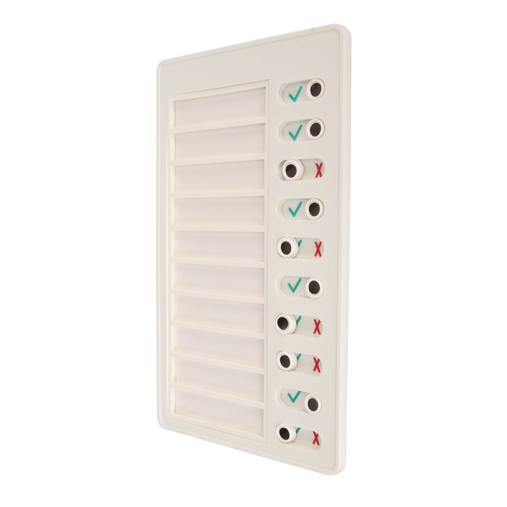 Set 10 placute de planificare pentru notite, Enforose, Reutilizabil, Alb