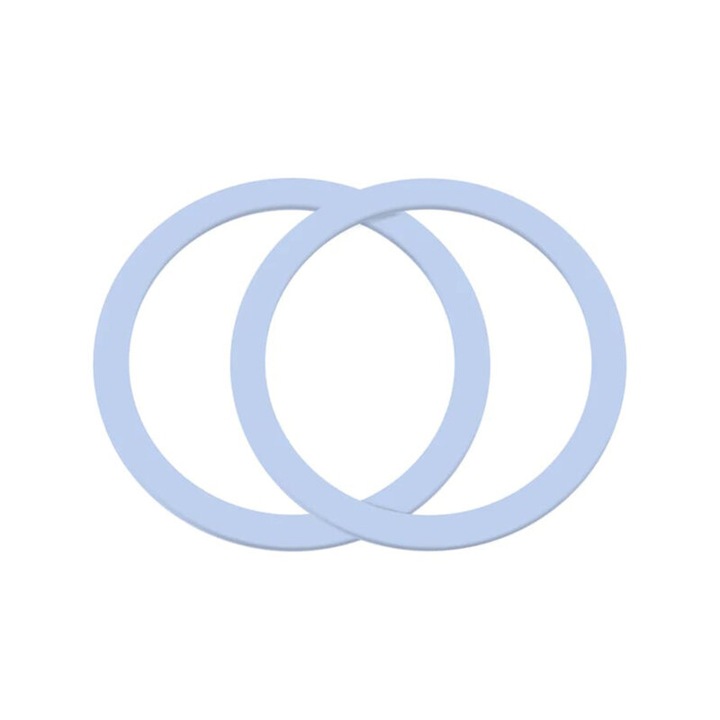 Set adaptori MagSafe pentru telefon, Magnetic Grip, 2 piese, prindere adeziva, Albastru