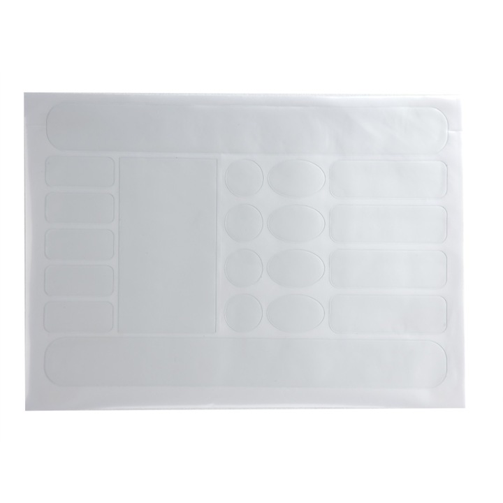 Комплект стикери за велосипед, Enforose, защита на рамката, 20 броя, карбон, прозрачни