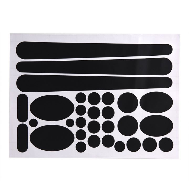 Kit de protectie cu autocolante, Enforose, cadru tije lant biciclete folie decorativa negru