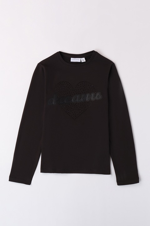 Sarabanda, Felső strasszköves rátétekkel, Fekete, 152 CM