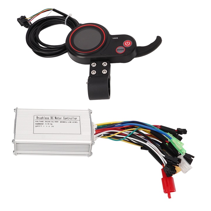 Контролер за електрически велосипед, longziming, 3 режима, 24V-48V, LCD дисплей, 17A