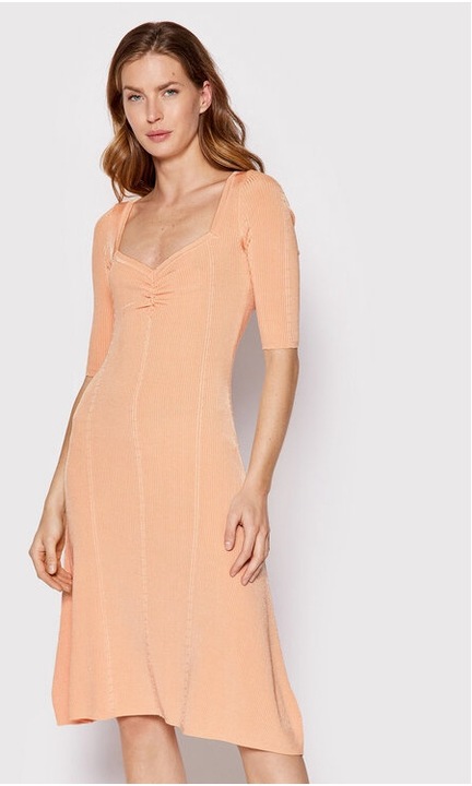 Rochie dama, guess, 300773451, Portocaliu, Viscoza, Portocaliu, L