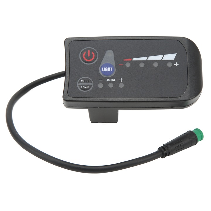 Elektromos kerékpár kijelző, longziming, ABS, vízálló, 5 tűs, LED