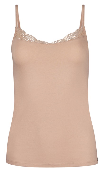 Skiny, Шпиц топ с дантела, Бежов, M