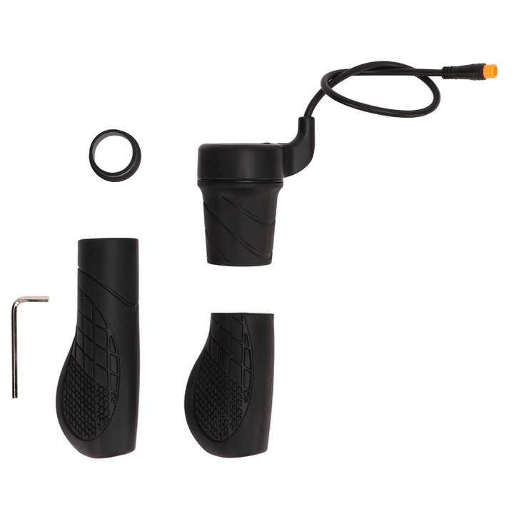 Elektromos kerékpár gázkar, hosszú húzású, 22 mm, prémium anyagból, kopásálló, könnyen felszerelhető