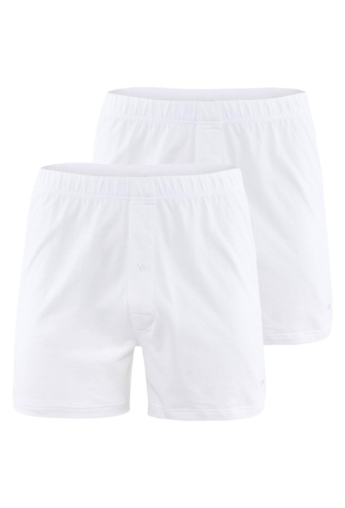 CALIDA, Set de boxeri uni de bumbac -2 perechi, Alb