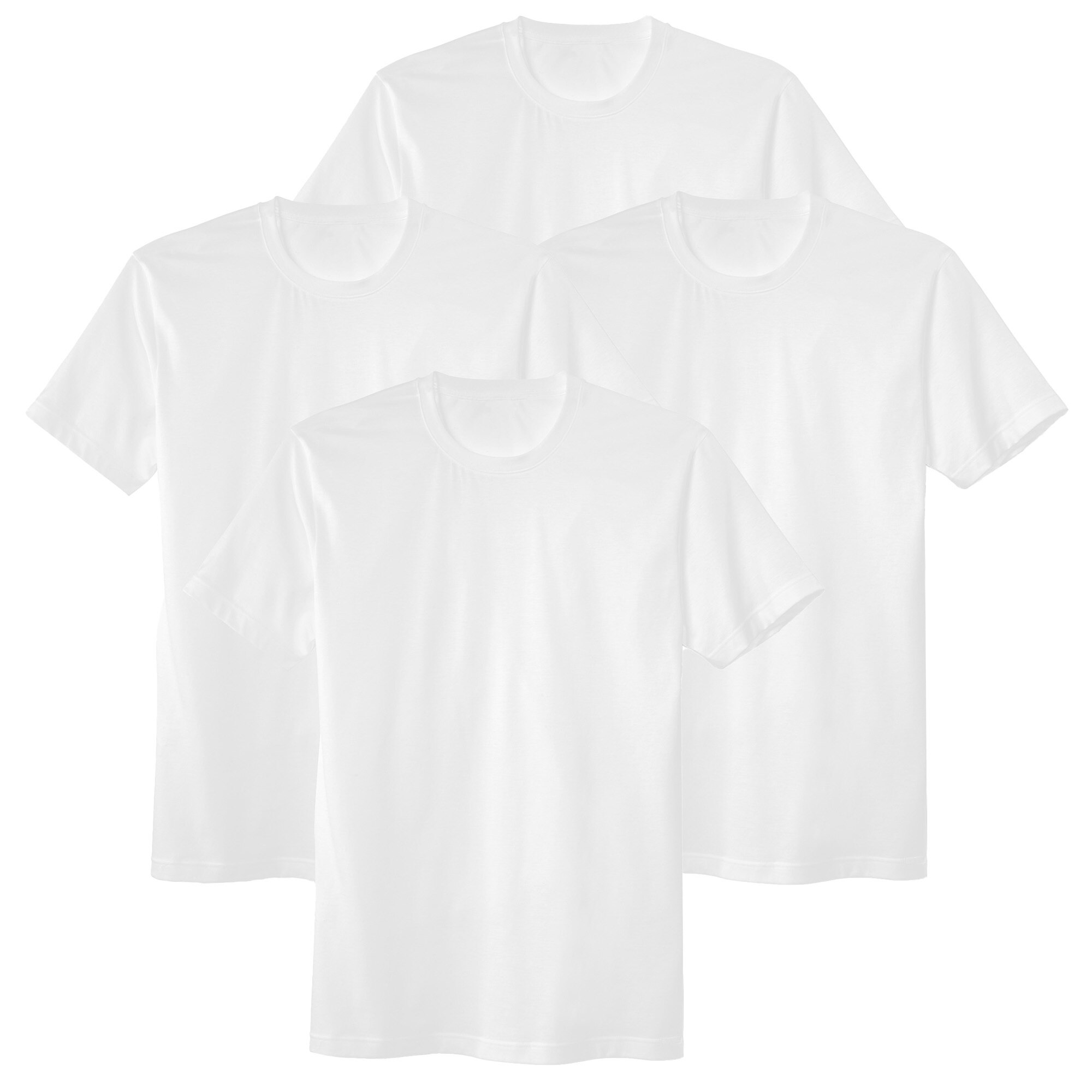 CALIDA, Set de tricouri cu decolteu la baza gatului - 4 piese, Alb, M
