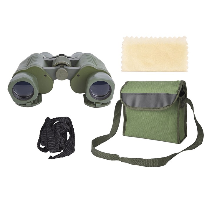 Преносим бинокъл, longziming, зелен, многофункционален, за пътуване и наблюдения на открито