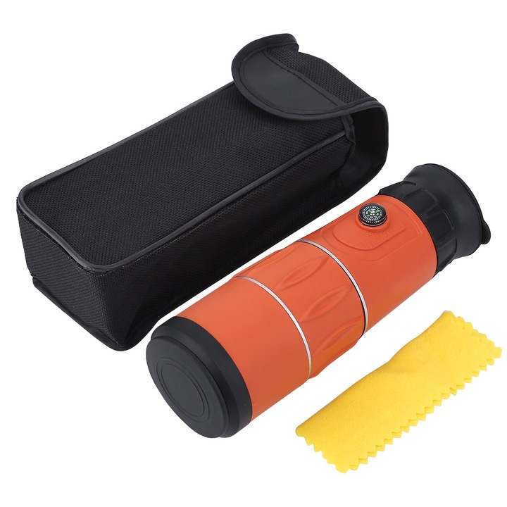 Преносим бинокъл, longziming, 26x, черен, 6.3x16cm, с вграден компас