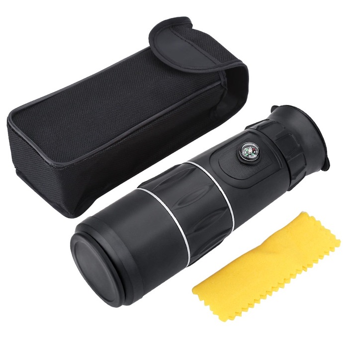 Преносим бинокъл, longziming, 26x, черен, 6.3x16cm, с вграден компас