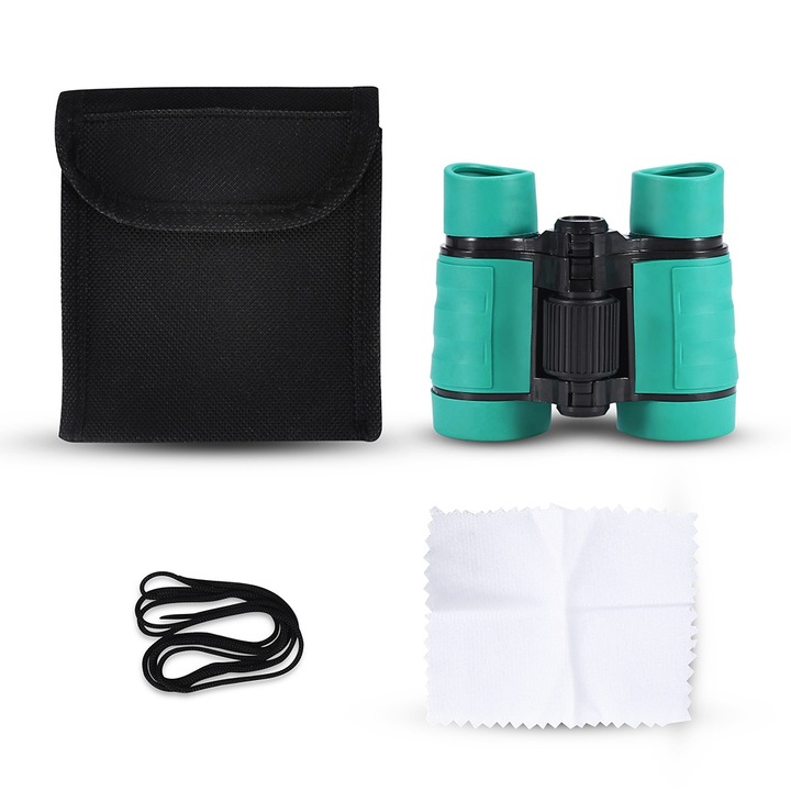 Jormftte távcső gyerekeknek, 4x-es nagyítás, zöld/fekete