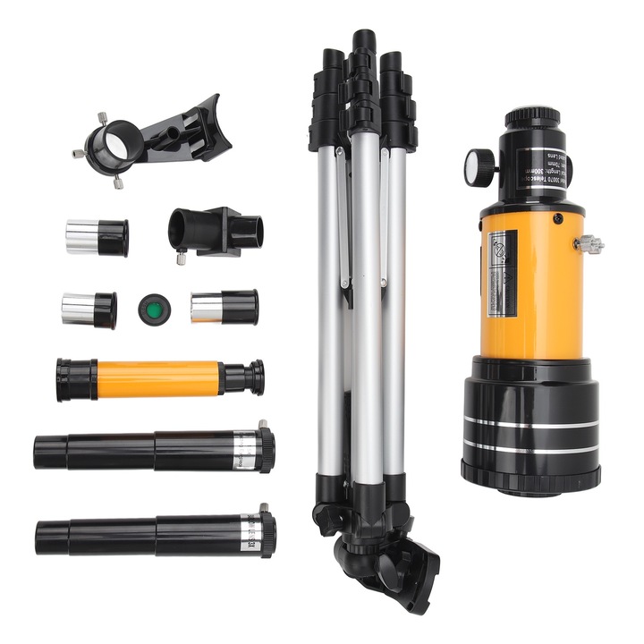 Csillagászati távcső Jormftte 70mm, 300mm, állvánnyal, gyerekeknek és kezdőknek