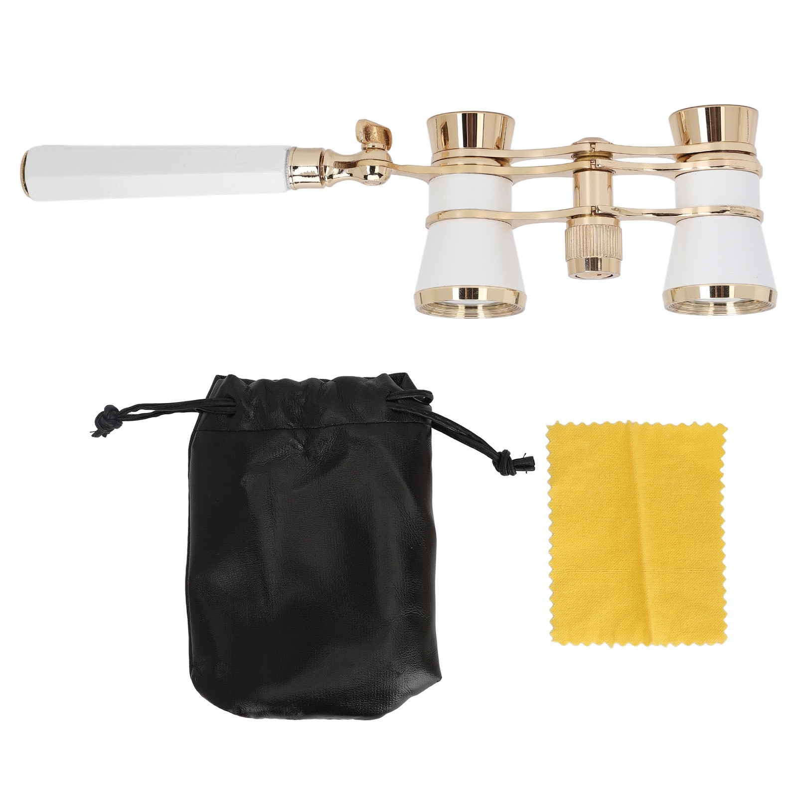 Binoclu teatar Jormftte 3x25 metalic, portabil, pentru spectacole, alb ...