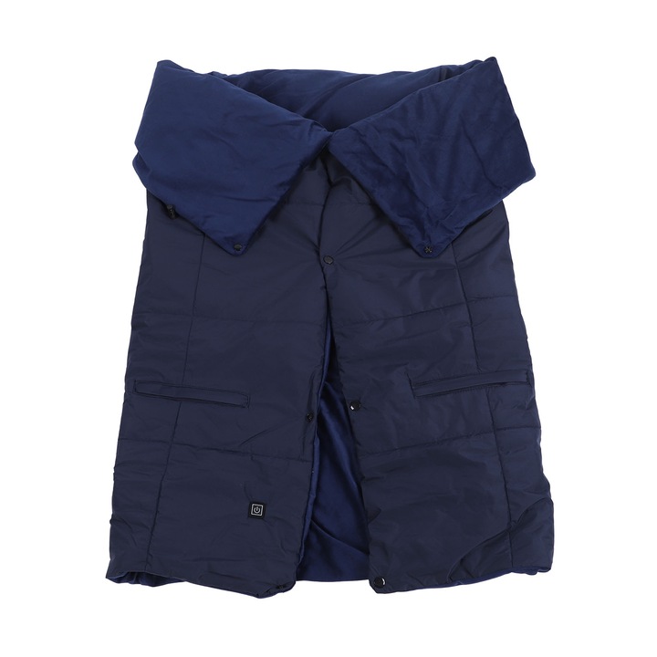 Загряващ шал Jormfte, USB, 3 температурни нива, Мултифункционален, Син