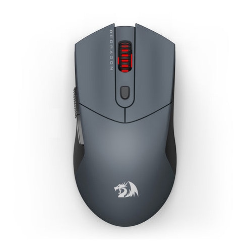 Mouse gaming wireless bluetooth si cu fir Redragon St4r Pro, 26000 DPI, senzor optic, 6 butoane programabile, Negru/Gri