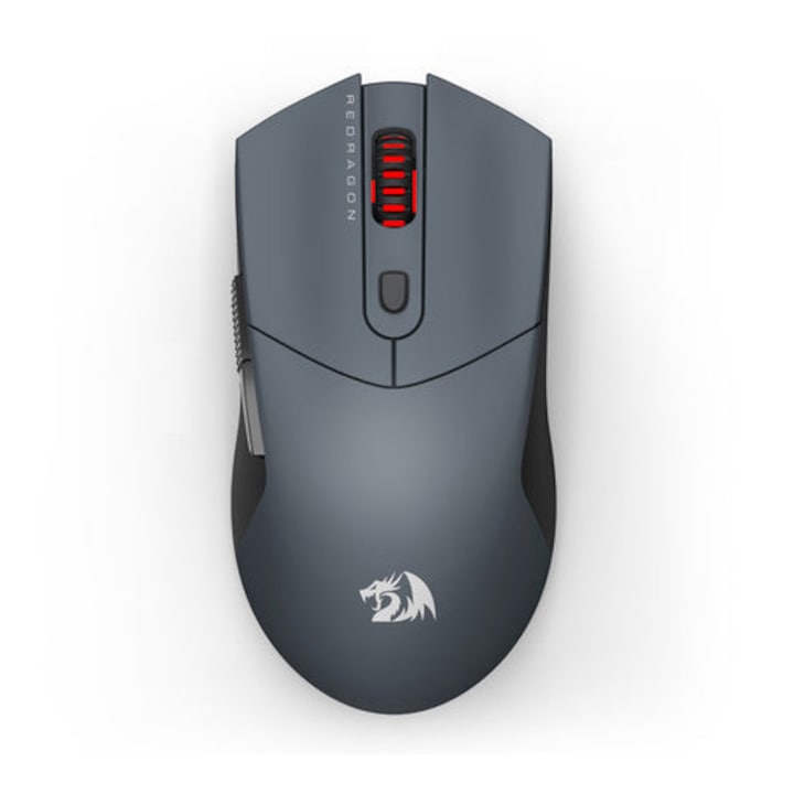 Безжична мишка Gaming Redragon St4r Pro, Bluetooth, С кабел, 26000 DPI, Оптичен сензор, 6 програмируеми бутона, Черен/Сив