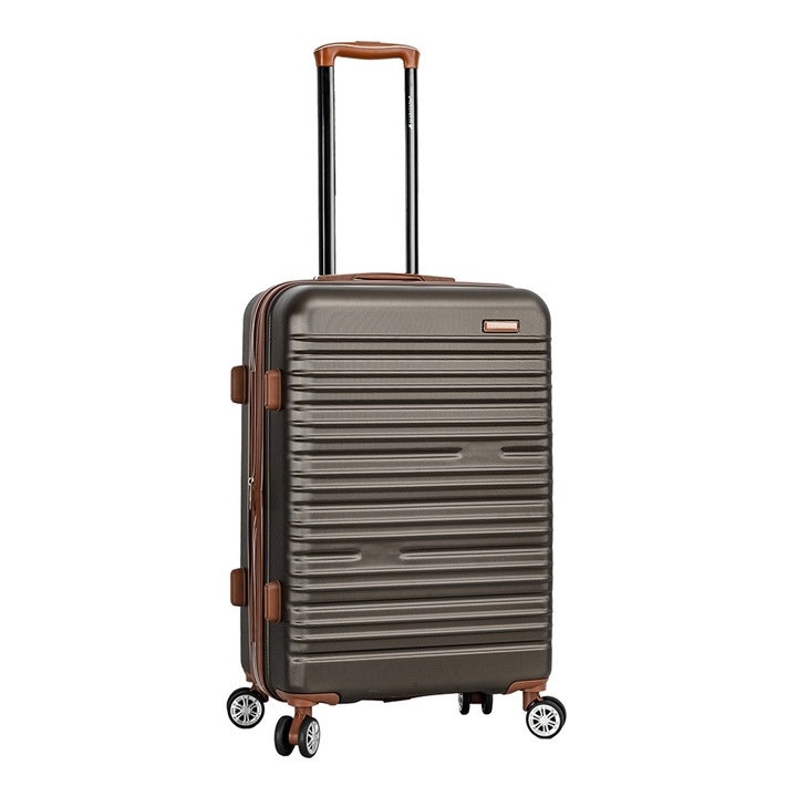 Куфар Madisson SW33803, 67 см, разтегателна, ABS, шифър, 4 двойни колела, кафява