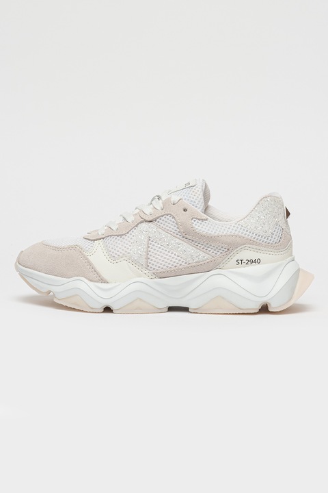 Schutz, Pantofi sport d cu garnituri din piele si plasa ST-2940, Alb