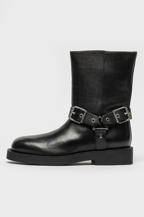 Schutz, Ghete din piele Keira, Negru stins