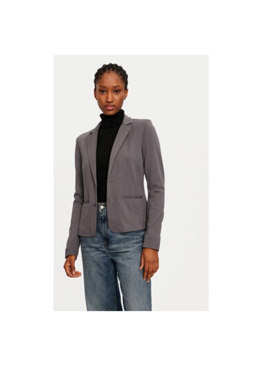 Дамско яке, само, Сиво, Вискоза, Сив, XS