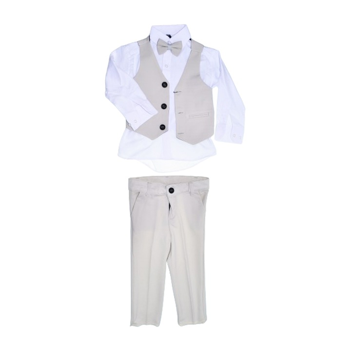 Elegáns 4 részes öltöny fiúknak Mini Junior, Cost-2026-B, Bézs 110993