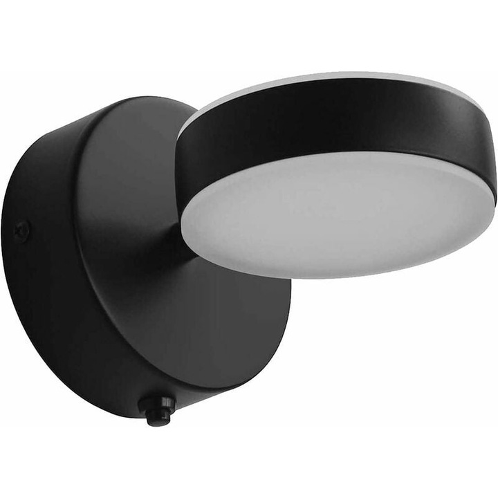 Съвременна LED аплика, лесен монтаж, въртяща се глава, матово черно покритие