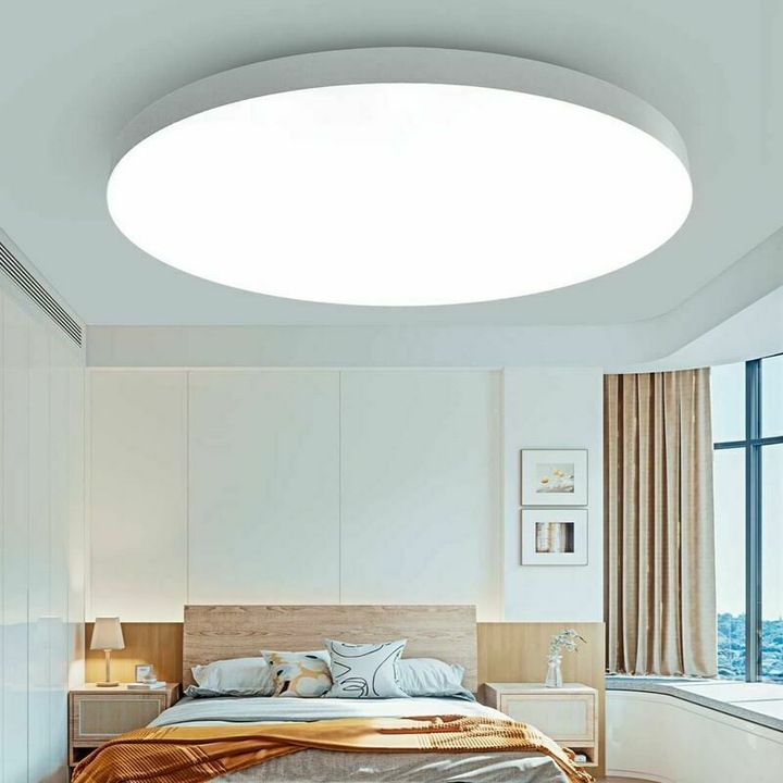 Jormftte LED mennyezeti lámpa, 18W, 6000K, modern design, szemvédelem, 23cm, szobába, konyhába, fürdőszobába, irodába, világítási készlet