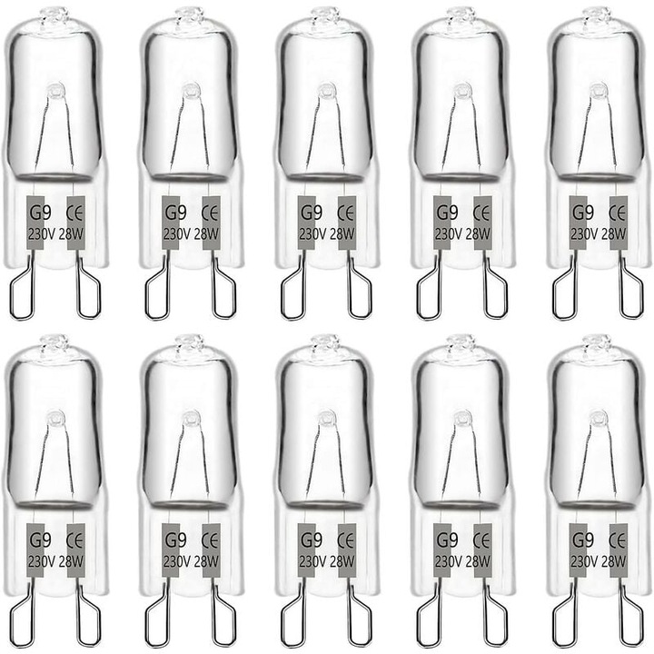 Halogén izzó G9, Jormftte, 28W, 370Lm, 2700K meleg fehér, szabályozható fényerővel, 4 darabos készlet