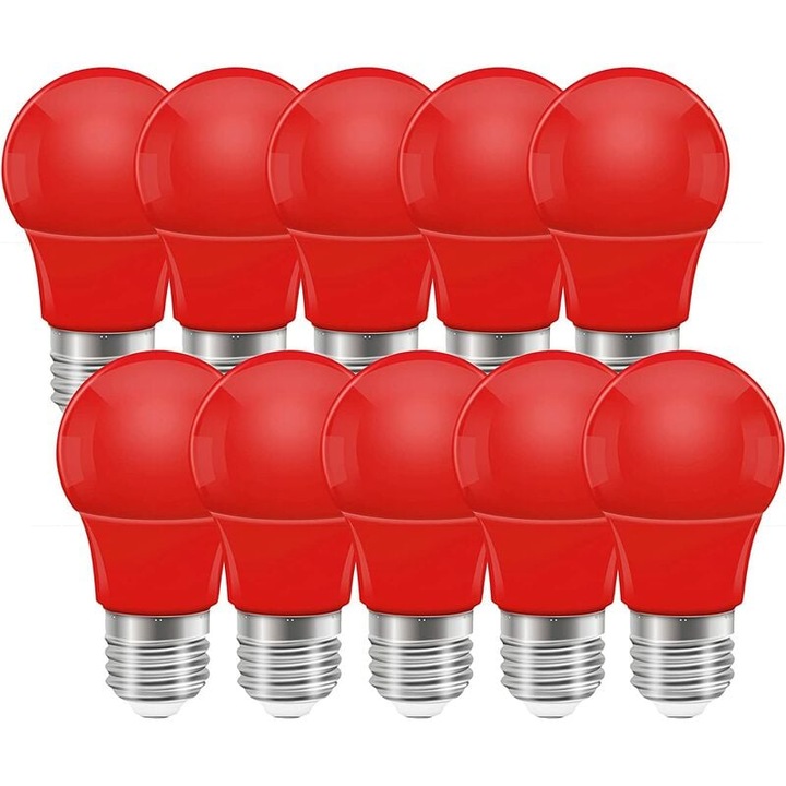 LED izzók E27 3W, Jormftte, 10 darabos készlet, többszínű, elegáns dizájn