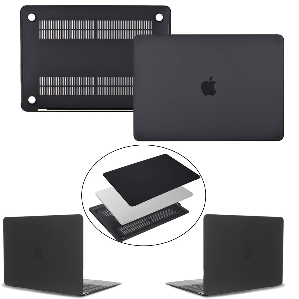 Carcasa de protectie, 2017 Macbook Air 13.3" Caz de acoperire dura Air 13 A1466/A1369.negru