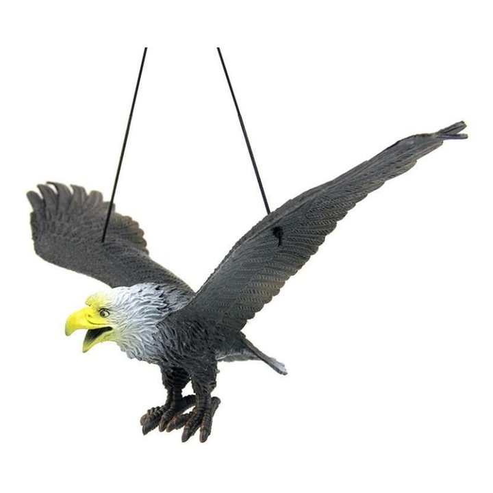 Protector de gradina, AMRINUGL, bufnita cu miscare activata de vant, design realist, ecologic, 30x45cm