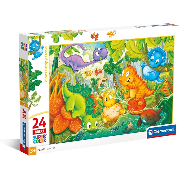 Dinoszaurusz Happy Oasis 24 db-os maxi puzzle Clementoni