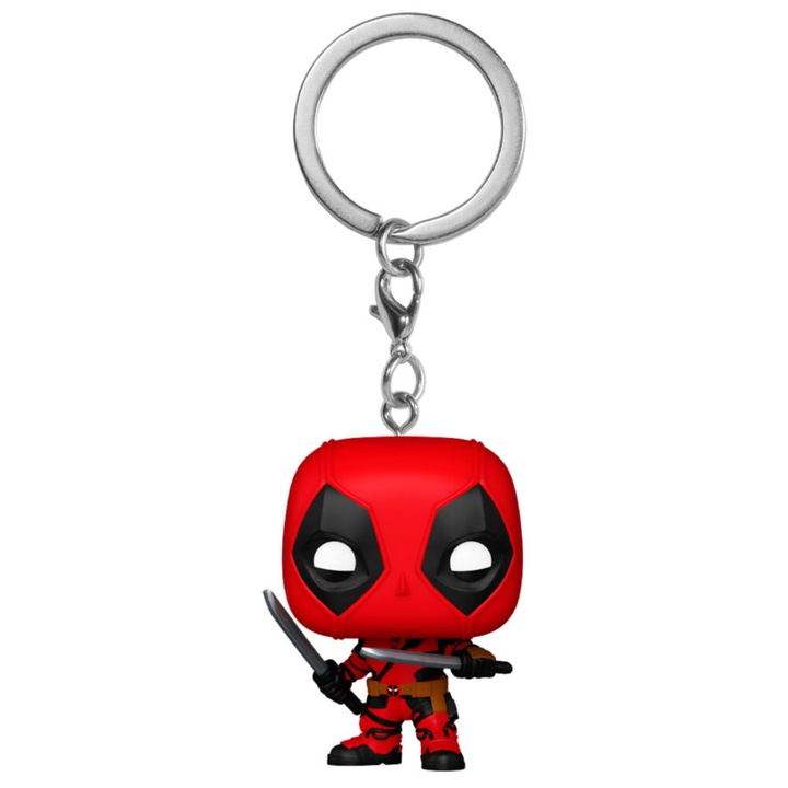 Ключодържател Funko Pop, Deadpool 3, S2, Deadpool, 3 x 4 x 3 cm, Многоцветен